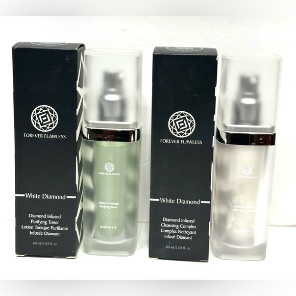 Forever Flawless White Diamond Toner & Detox Cleansing Duo Complex Set , New - Picture 1 of 4
